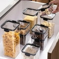 thumbnail image 3 of Esaierr Transparent Storage Tank with Lids Square Container Nut Jar Tea Jars Plastic Storage Jar, 3 of 5