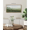 thumbnail image 6 of Drsoum Vintage Wall Art The Vast Grassland Landscape Painting Retro Meadow Scenery Farmhouse Kitchen Living Room Family Decor 8x16in Natural Framed Artwork, 6 of 7