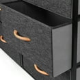 thumbnail image 5 of DWVO 5 Drawers Dresser Bedroom Cabinet Furniture Fabric Organizer, Dark Grey, 5 of 10