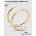thumbnail image 4 of Body Candy Double Hoop Nose Ring 14k Gold Filled and 925 Silver for Women and Men Spiral Nose Jewelry for Single Piercing Handmade in USA, 4 of 8
