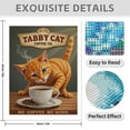 thumbnail image 3 of Diamond Art Kit for Adults, Ginger Cat Coffee Break Diamond Painting for Adults Beginners, 5D DIY Diamond Art Painting Kits, Colorful Diamond Painting Craft for Home Decor 12x16, 3 of 7