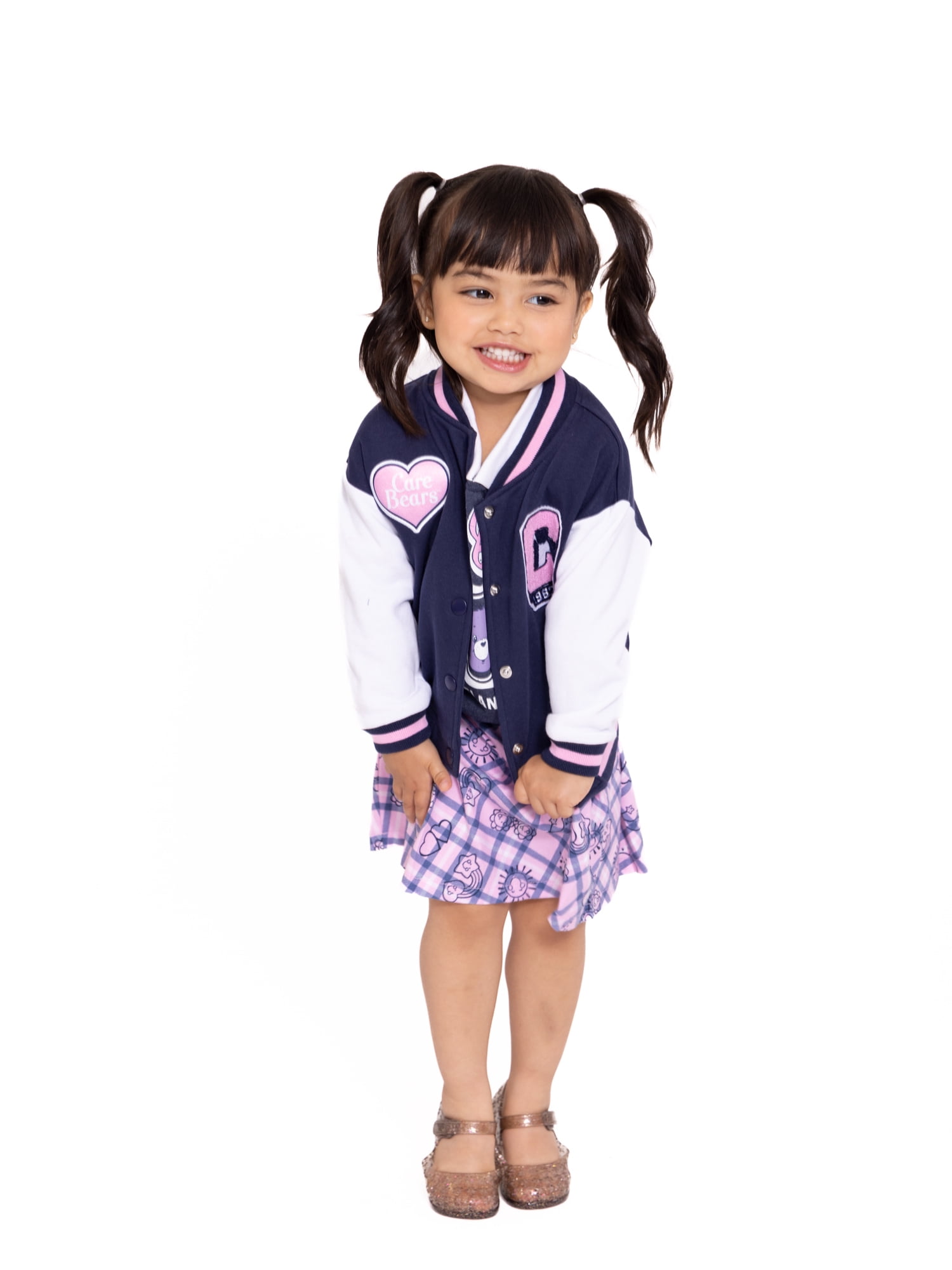 Care Bears Toddler Girls Varsity Jacket, Sizes 12M-5T