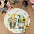 thumbnail image 3 of Sunflowers Gnomes Round 13 Inch Placemats Set of 6, Eucalyptus Spring Garden Floral HeatResistant Non Slip Place Mats for Dining Table, Wipeable Braided Kitchen Table Mats for Housewarming, 3 of 9