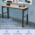 thumbnail image 1 of Royalbelle Black 48 Inch Adjustable Height Workbench, 2000 lbs Capacity, Outlets, 1 of 7