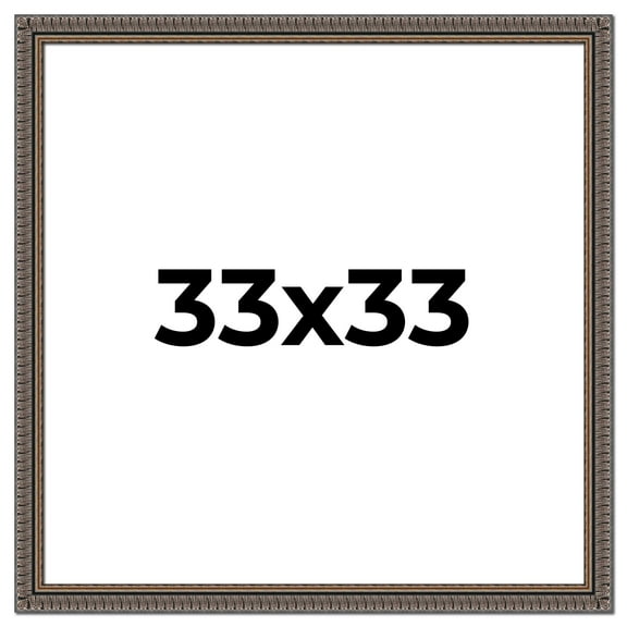 33x33 Frame Black Feather Payton Ornate Solid Wood Picture Frame Width 1.75 Inches | Interior Depth