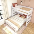 thumbnail image 6 of Max & Lily Solid Wood Modern Farmhouse Bunk Bed, L-Shaped Twin over Queen Bed Frame For Kids, 6 of 9