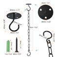 thumbnail image 2 of Unique Bargains S Shape Bracket 15.8 Inch Hanging Chain Wall Screw Mount Ceiling Hook Black 3 Set, 2 of 5