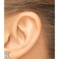 thumbnail image 3 of Sterling Silver Rhodium-Plated Letter K Initial Post Earrings Made In United States xne46ss/k, 3 of 5