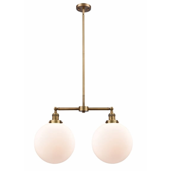 Innovations 209-BB-G201-12 XX-Large Beacon 2 Light Chandelier part of the Franklin Restoration Collection, Brushed Brass
