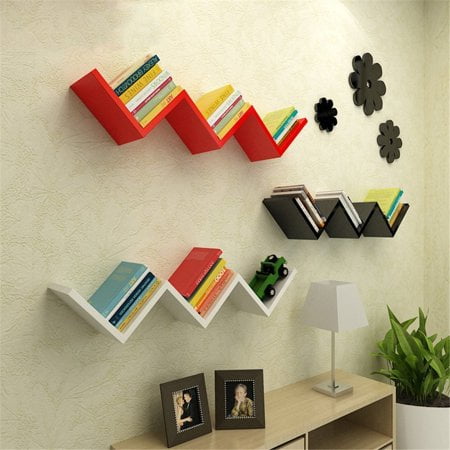 shelf mount shelves hanging modern floating display lounge cd shaped eecoo rack walmart esshelf popular