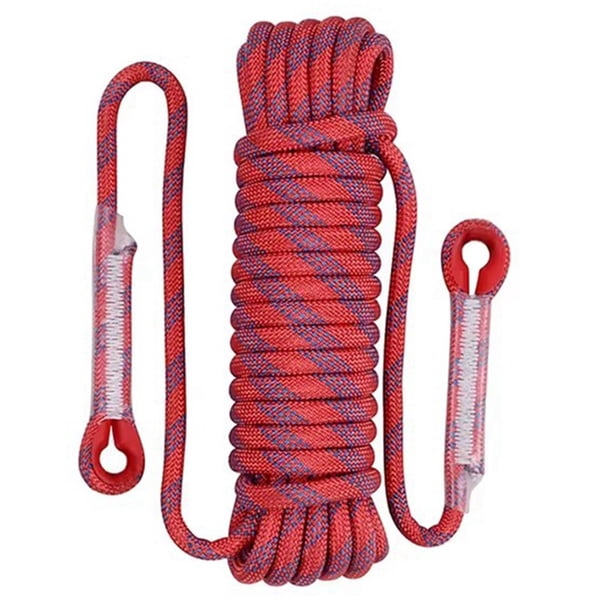 12mm Cuerda de Seguridad de Vida Cuerda de Escalada Cuerda de Alpinismo de Estática Supervivencia Al Aire Libre Escape de Incendio Rescate de Coche Rojo 20M