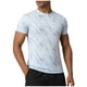 thumbnail image 2 of Ceisia Men's Athletic Textured T-shirt Short Sleeve Round Neck Quick Dry Slim Fit Outdoor Climbing Running Casual Tee Tops Slim Fit White XXXL Gifts, 2 of 8