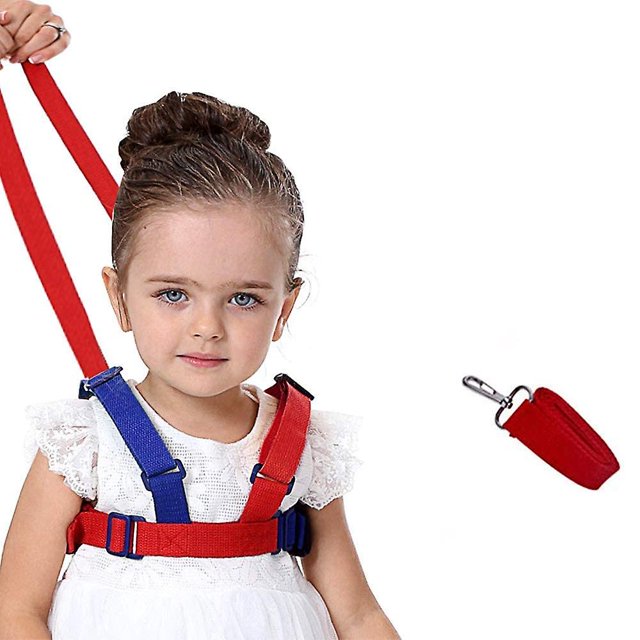 Correa de seguridad antipérdida, 2 en 1 Arnés de seguridad para caminar para bebés Correa para niños Cinturón de mano para caminar (azul) Sincero Hogar