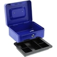 thumbnail image 3 of Caja para dinero, chapa de acero, azul, incl. 2 llaves y moneda., 3 of 5