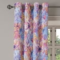 thumbnail image 3 of Ambesonne Floral Grommet Curtain, Fantasy Vibes Flowers Leaves, 50"x120", Lilac Sand Brown Pink, 3 of 5