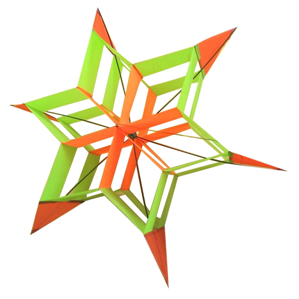 New 3D Colorful Hexagon Plum Flower Kite Single Line Outdoor Fun Sports 