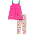 thumbnail image 2 of Ensemble de Leggings 2 Pcs pour Filles, Fuchsia Violet, 2T US, 2 of 2