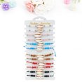 thumbnail image 4 of 12 piezas pulseras tejidas a mano estilo de concha brazalete con cuentas decoración de muñeca cadena de mano regalo para mujer, 4 of 7