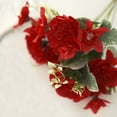 thumbnail image 6 of Efavormart 3 Pack | 14" Red Artificial Silk Carnation Flower Bouquets, Faux Floral Arrangement Bushes, 6 of 11