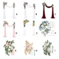 thumbnail image 1 of Fleurs Artificielles Arche Style Élégant Guirlande en Soie Style Simulation Feuilles Vertes Roses pour Réception de Mariage Violet, 1 of 7