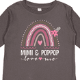 thumbnail image 4 of Inktastic Mimi and Poppop Love Me Rainbow Girls Long Sleeve Toddler T-Shirt, 4 of 5