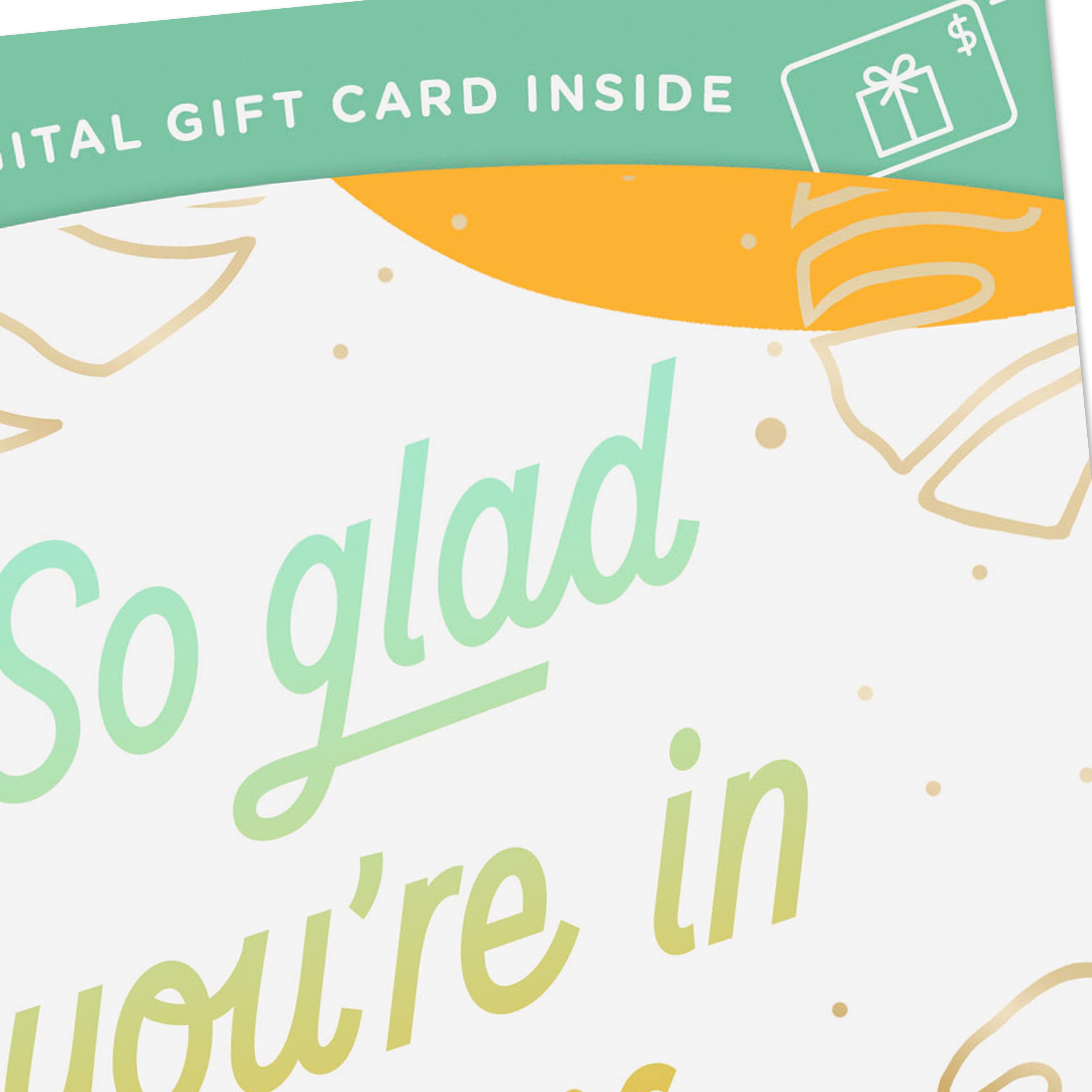 Hallmark Gift Card Greeting Card for Birthday, Congratulations, Friendship (So Glad You're in My Life)