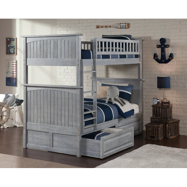 Nantucket Bunk Bed Twin Over With, Atlantic Furniture Nantucket Twin Over Full Bunk Bed