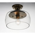thumbnail image 4 of Maxim 26129CLBZAB 11 in. Goblet One-Light Semi-Flush Mount Ceiling Light, Bronze & Antique Brass, 4 of 5