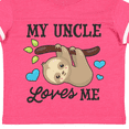 thumbnail image 4 of Inktastic My Uncle Loves Me with Sloth and Hearts Boys or Girls Toddler T-Shirt, 4 of 5