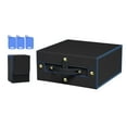 thumbnail image 3 of Caja para guardar cartas coleccionables, organizador de gran capacidad para tarjetas de béisbol de adultos. negro azul, 3 of 8