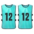 thumbnail image 4 of Tignapoo 12-Pack Children's Reversible Team Vests with Numbers 1-12 in Lake Blue - Breathable and Comfortable for Sports Activities, 4 of 6