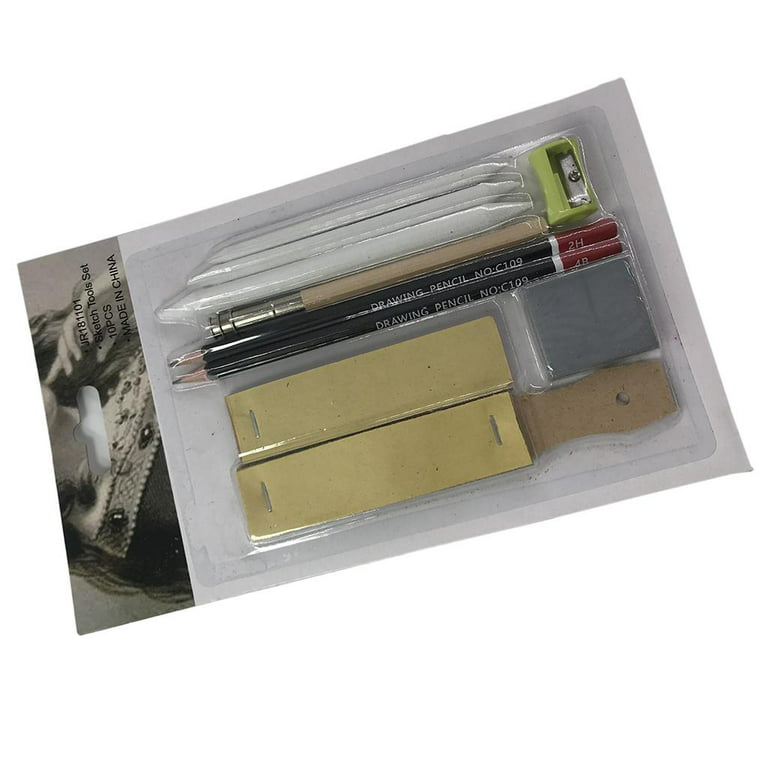 Professional Eraser Pencils Set - Brusarth 3pc Erasing Small Details or add  Highlights for Sketching Pencils, Colored Pencils, Charcoal Drawings. Fine