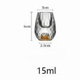 thumbnail image 7 of 1/2/4/6pcs Luxury Crystal Glass Vodka Sake Shochu Bar Liqueur Gold Foil Glass Tea Cup Gift Hard Liquor Wine Glasses 15ml, 7 of 7