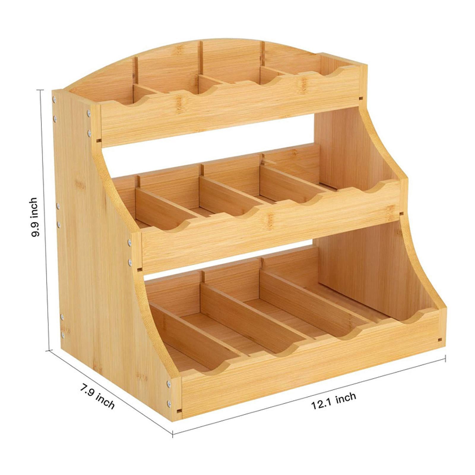 Desktop Aquarium Tank Fish Bowl Vase Organizer PP Wood Compact Size for Office Home Kitchen Storage