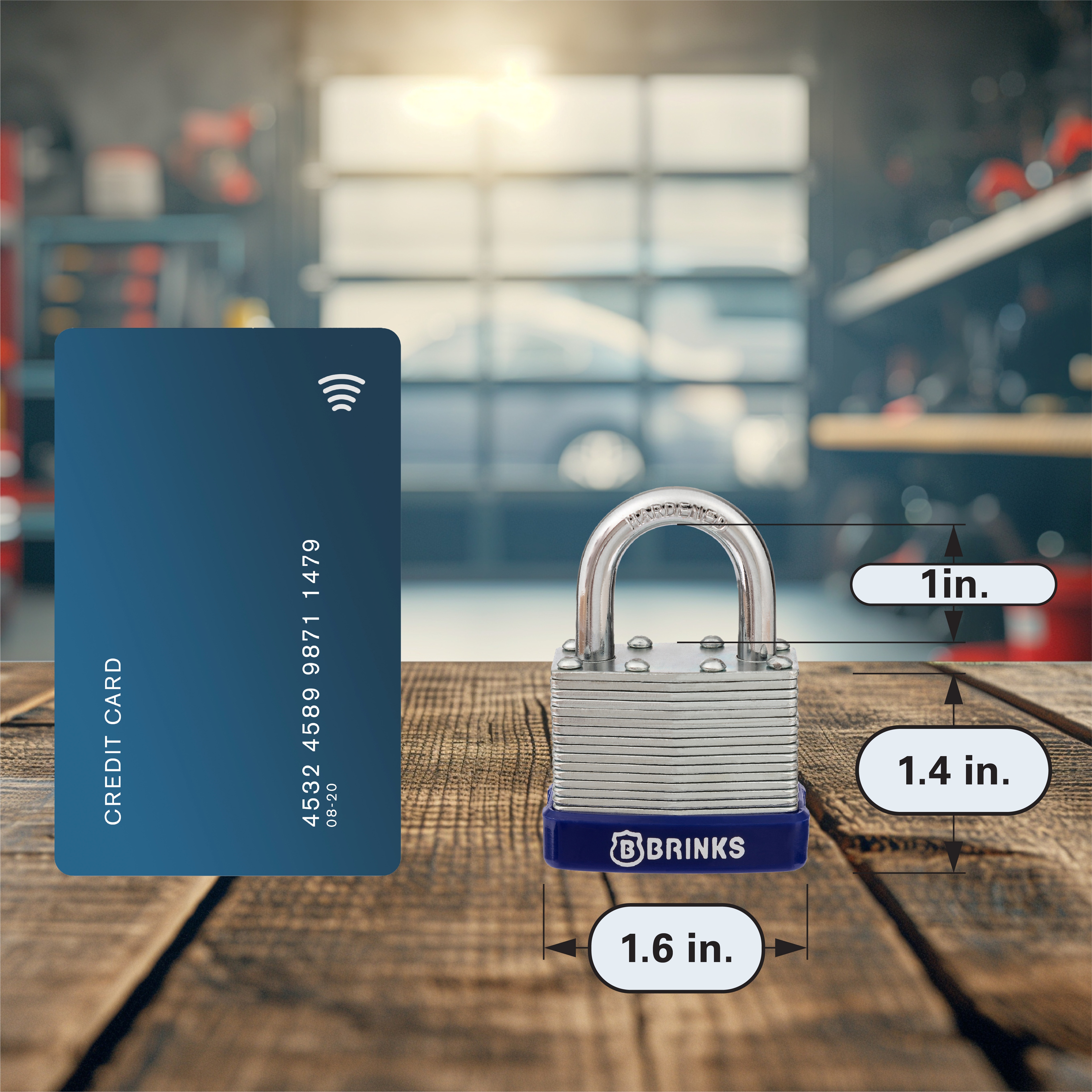 Brinks Laminated Steel 40mm Keyed Padlock with 2 1/4in Shackle