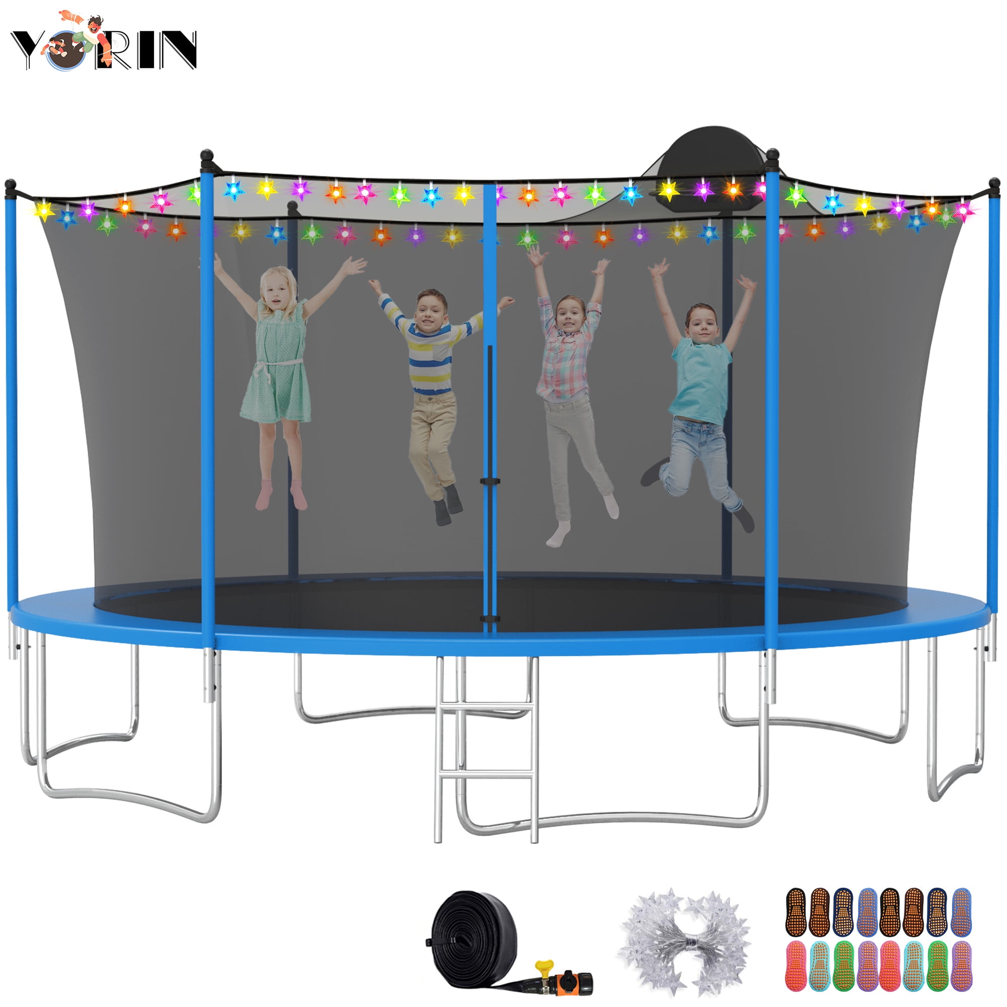YORIN Trampoline, 14 FT Trampoline for Adults Kids with Enclosure Net