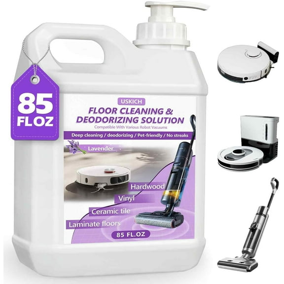 Floor Cleaning Solution- 85 FL OZ-Floor Cleaner for Mopping with ,Deep Cleaning &Deodorizing for ,Compatible with Saros Series,S8/S7 Series,Q Revo/Q Series,iFLOOR Series Wet Dry Vacuum