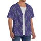 thumbnail image 2 of Balery Lavender Flowers Camisa Casual de Manga Corta con Botones para Hombre, Texturizada, Estilo Cubano, para Playa, Verano-4X-Large, 2 of 5