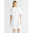 thumbnail image 2 of Free Assembly Women's Square Neck Eyelet Mini Dress with Short Sleeves, Sizes XS-XXL, 2 of 5