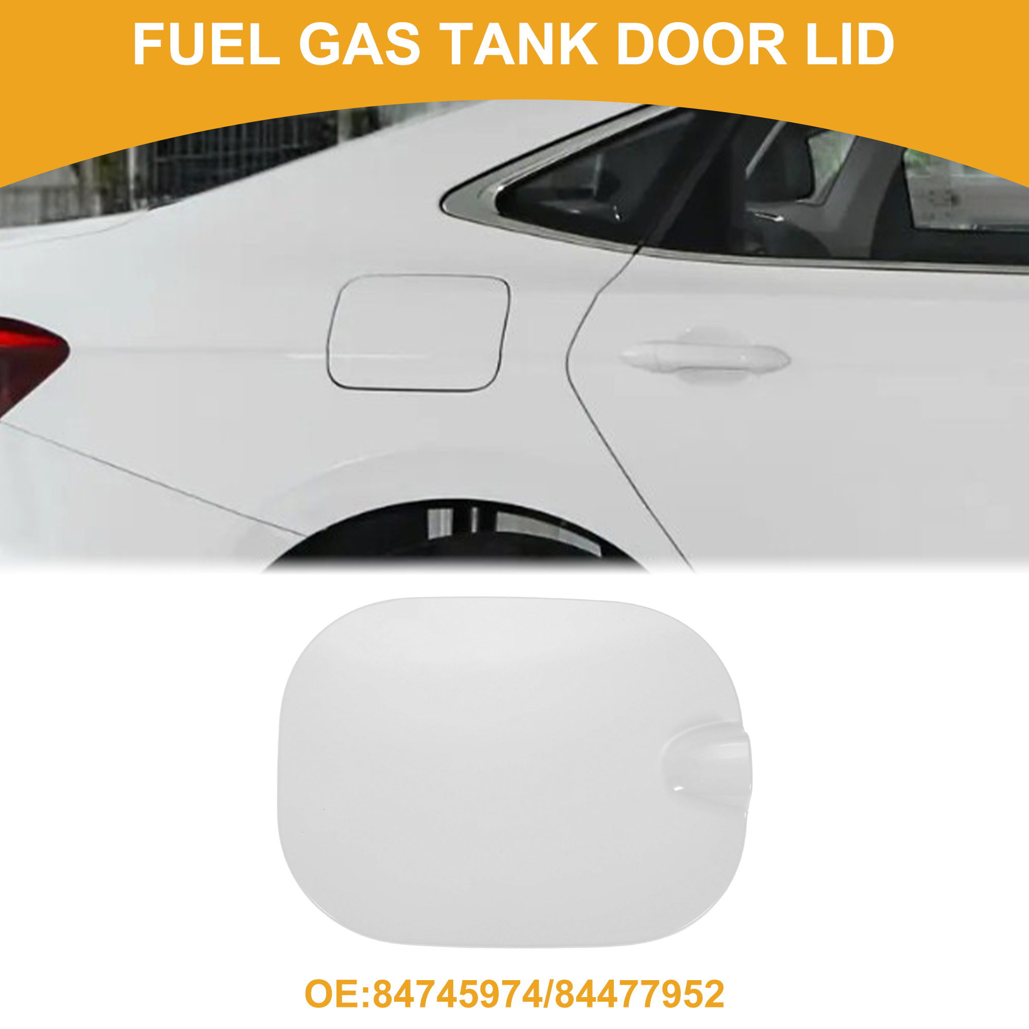 Unique Bargains Fuel Tank Door Cap for Chevrolet Silverado 2019-2025 Filler Cover White