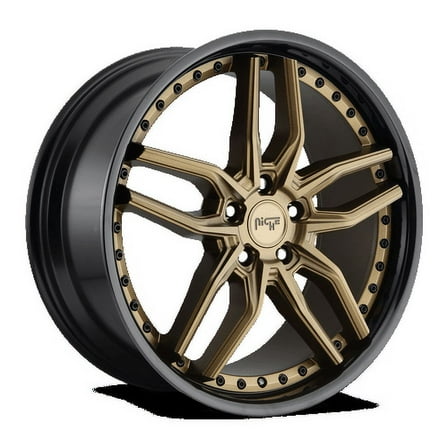 Niche 1PC Aluminum Rim M195 METHOS 19X8.5in Matte Bronze with Black Bead Ring Finish, M195198565 35