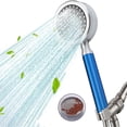 thumbnail image 1 of Qaailabf Space Aluminum High Pressure Shower Head with Filter, 22.5x8cm Metal Bathroom Faucet, Removable Panel for Easy Cleaning, Universal 4-Point Interface, Available in Blue, Gold, Silver, Red, 1 of 7