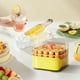 thumbnail image 5 of Fabricador de hielo de fácil presión, bandejas de hielo, portátil, asa, fabricador de cubos de cóctel, bandeja de molde naranja, 5 of 7