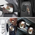 thumbnail image 4 of Uorisanigo Aztec African Tribal Horse Car Seat Covers Full Set Steering Wheel Cover+Seat Belt Pad+Arm Rest Covers+Headrest +Shift Knob & Handbrake Cover+Coasters+Keychain Keyrings,Set of 18, 4 of 7
