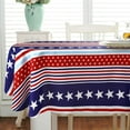 thumbnail image 2 of 4th of July Tablecloth 54 x 72 inch Memorial Day Patriotic Table Cloths Waterproof American Flag Table Cloth for Oval Table, 2 of 6
