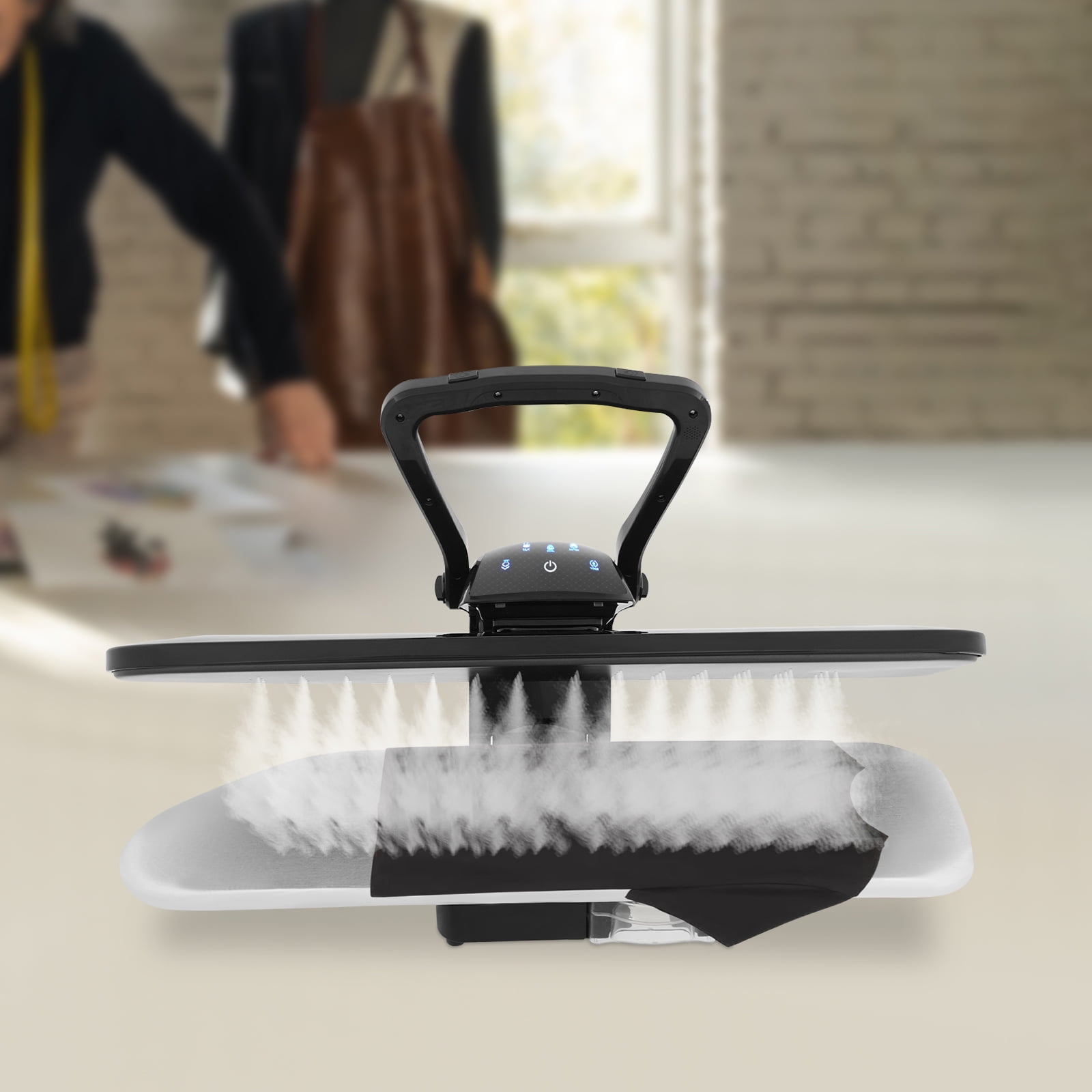 1 PCS Black Professional Steam Iron Press, Intelligent Steam Press, Large Steam Iron Press, Power: 1600W, Voltage: 110V, 60Hz, 91.4*53*26cm/36*20.8*10.2in