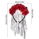 thumbnail image 3 of Decoraciones de Halloween, adornos de Halloween, regalos de Halloween, máscara de baile de llamas, accesorios para el cabello, novedades, accesorios de rosas de Halloween, tocado de rosas, 3 of 6