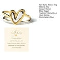 thumbnail image 7 of Xinyolin 1 Set Women Ring with Greeting Card Irregular Personality Mother's Day Gift Hollow Love Heart Finger Ring Fashion Jewelry, 7 of 7
