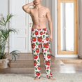 thumbnail image 5 of Vsdgher Hand Drawn Tomatoes Print Mens Pajama Pants Sleep & Lounge Pants, PJ Bottoms With elastic waistb and Pockets, 5 of 5