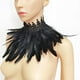 thumbnail image 3 of Faux Fashion Black Feather Shoulder Wrap Cape Shrug Shawl Tie Sleeves Gargantilla para el juego Evening Stage Show Showgirl Damas y niñas bufanda Sunnimix Traje Gótico, 3 of 8